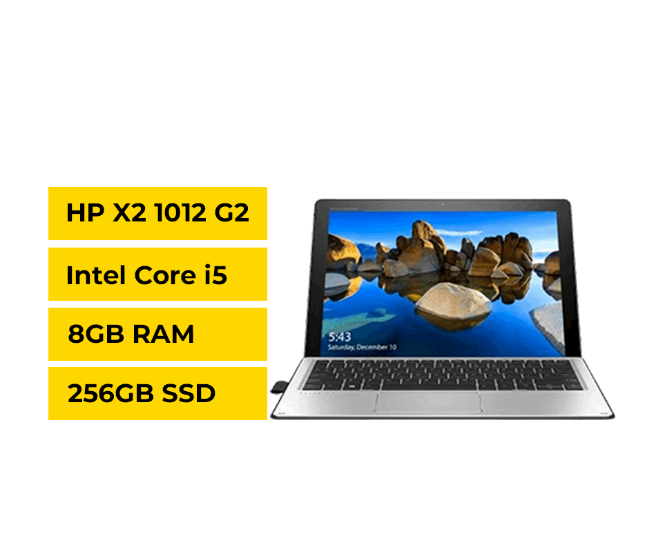 HP Elite X2 1012 G2 Tablet i5 7300U 2.6Ghz 8GB RAM 256GB SSD 12 inch Touch Screen Windows 11 - Reconditioned A - Bargain Stock HP Elite X2 1012 G2 Tablet i5 7300U 2.6Ghz 8GB RAM 256GB SSD 12 inch Touch Screen Windows 11 - Reconditioned A - Bargain Stock